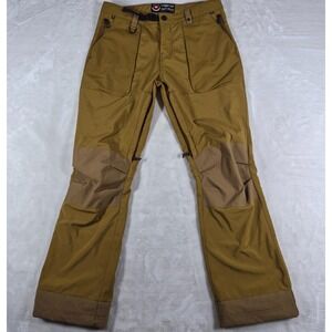 686 Men's Two-Tone Mustard and Brown Cargo Snow Pants